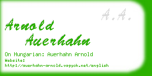 arnold auerhahn business card